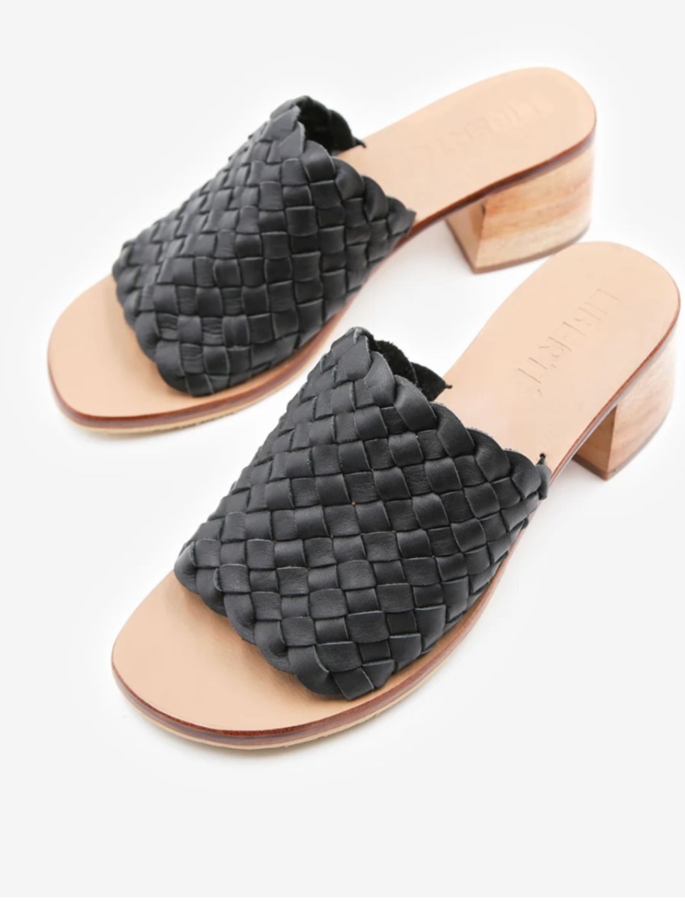 New with tags Liberte Leather Santorini leather woven mules size 5 - Picture 5 of 8